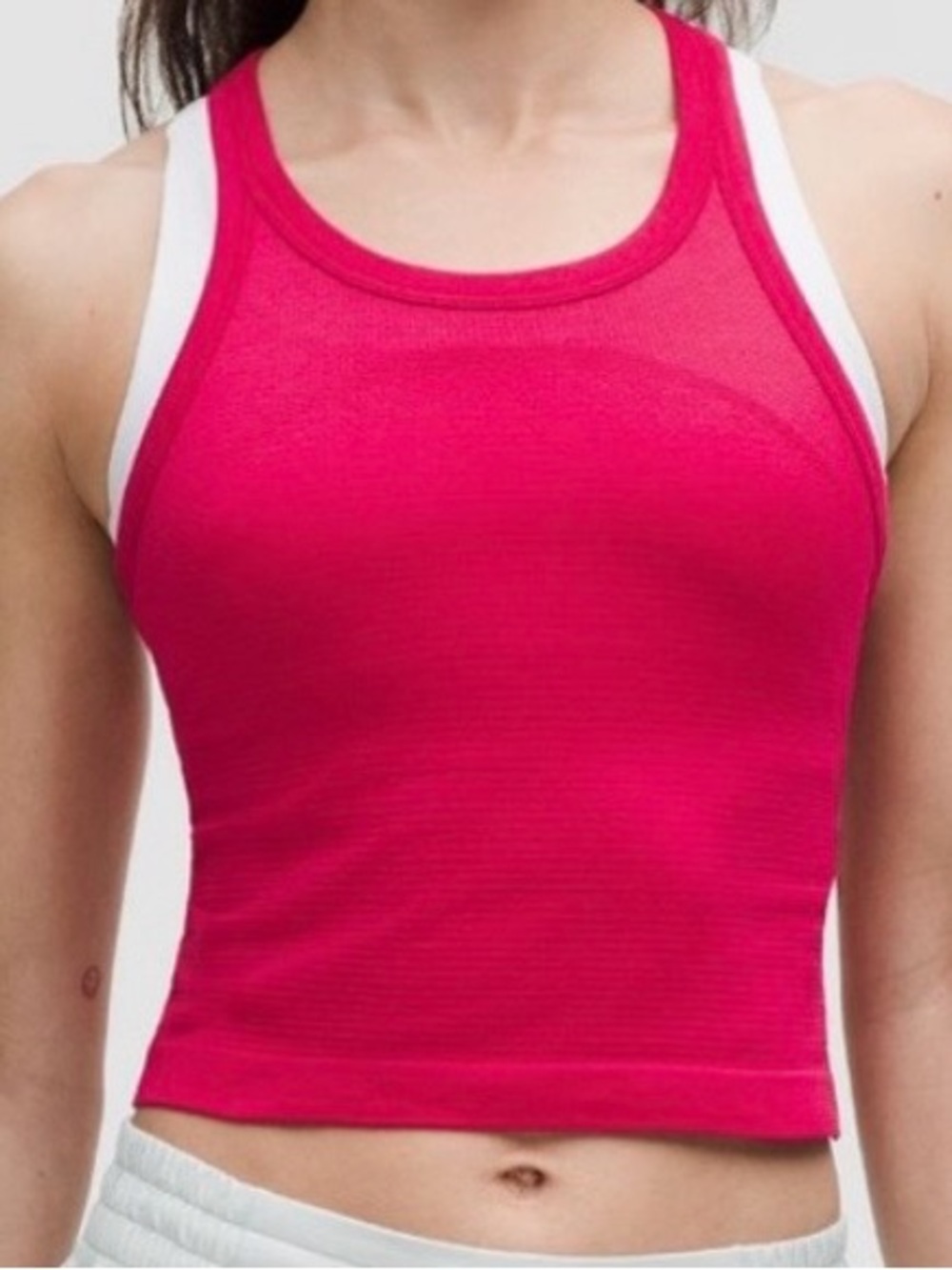 lululemon athletica Hot Pink Racerback Crop Tank